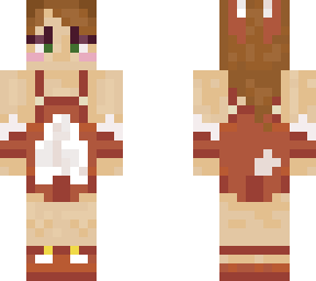 finished bunny girl brown hair cute dress rabbit kawaii