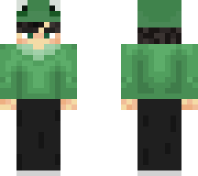 frog person in a sweater