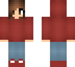 girl in red sweatshirt