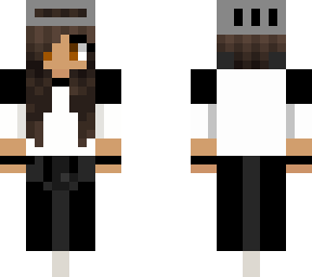 girl with black bracelets green headset tommyinnit type shirt and grey cap