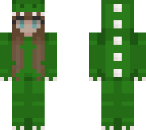 green dino onesie