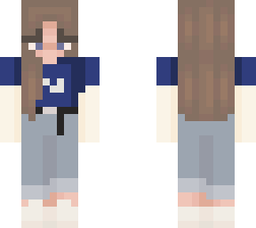 my skin with quackity shirt and blue eyes