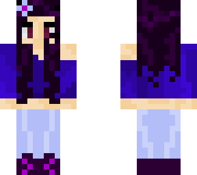 obsidian hair black and purple girl