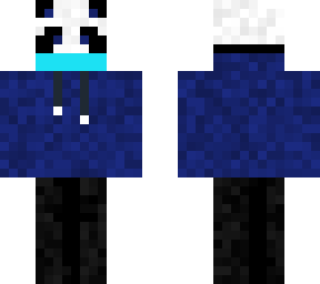 panda in blue