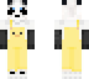 panda w/chick overalls