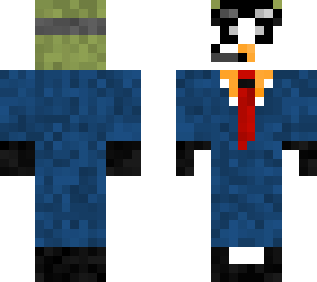 penguin in suit but backwards