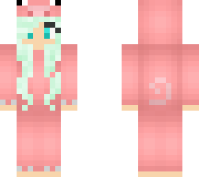 pig onesie (green hair)