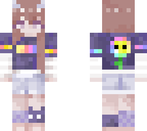 pink demon girl with Takashi Murakami | Minecraft Skin