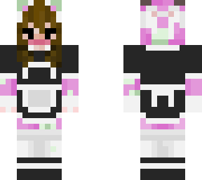 purple & green girl cow maid (millwaa skin)