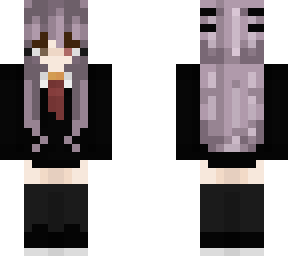 purple/pink haired high schooler