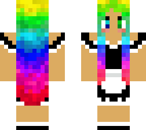 rainbow hair maid
