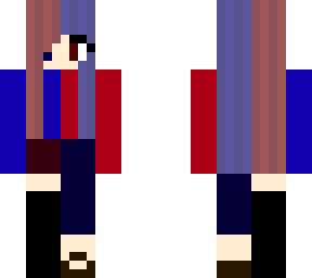 red & blue girl