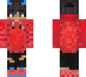 red tryhard blue horns