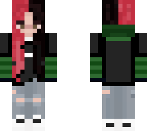 taylor half red/pink half black