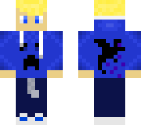 the ender dragon and the creeper, hoodie boy