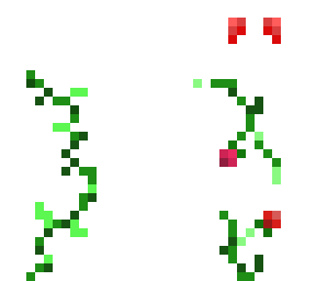 white with plantes
