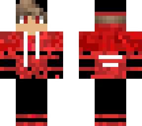 with red hodie
