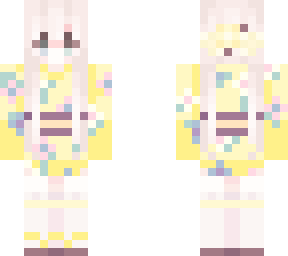 yellow kimono girl