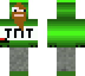 big, pattered jumper with hood and beard