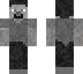 black and white steve