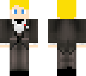 blond boy in a suit