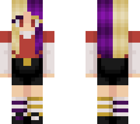 blonde + purple haired girl