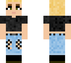 blonde cat girl with fishnet jeans