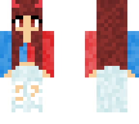 blue & red devil girl