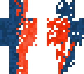 blue and red