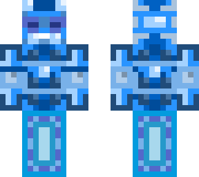 blue iron-man based character