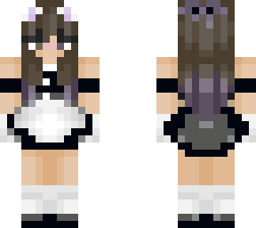 chica maid morado