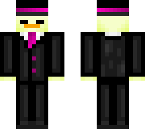 duck in a suit and bowl hat: magenta edition