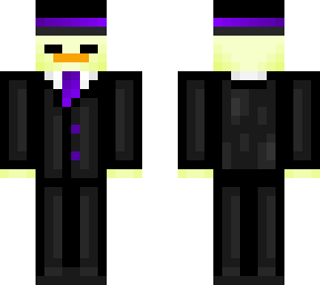 duck in a suit and bowl hat: violet edition
