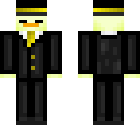 duck in a suit and bowl hat: yellow edition
