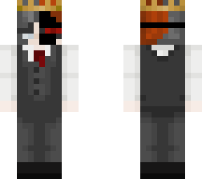 isometric with short hair with enderman mask