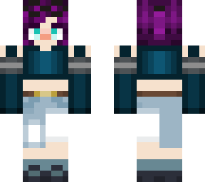 purple-haired girl