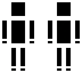 white and black boxed skin