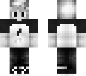 black and white