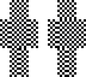 black and white