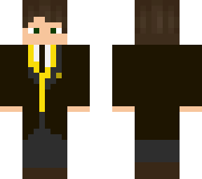 bluewink1 irl in hufflepuff robe