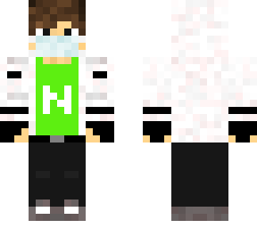 boy with green t-shirt and white hoodie and n