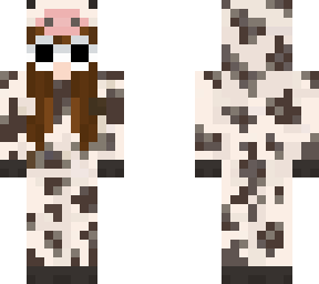 brown haired cow with clout googles