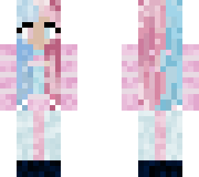 cotton candy colored girl edit