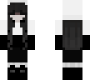 emo girl in black/white