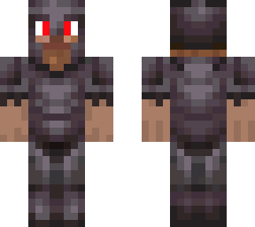 evil red steve with netherite armor