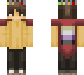 ghostbur chunky non-binary flag on cape