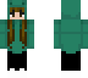 girl in frog hoodie and air force's