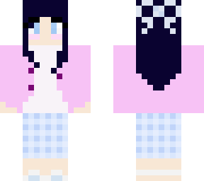 girl with pink cardigan and plaid skirt (classic version)