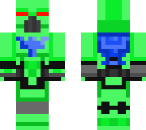 green and blue paint job robot