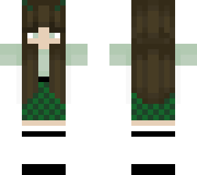 green cute girl
